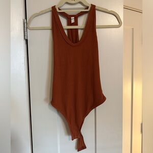 Free People Burnt Orange Bodysuit